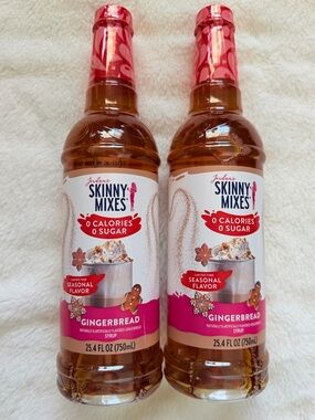 Jordan's Skinny Mixes Gingerbread Syrup - Lot of 2 - Zero Sugar - Zero Calories